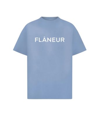 Flaneur_Printed_Logo_T_Shirt_Blauw_midden
