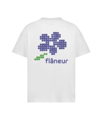 Flaneur_Pixel_flower_T_shirt_Wit