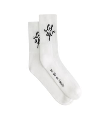 Olaf_Hussein_Monogram_socks_Wit