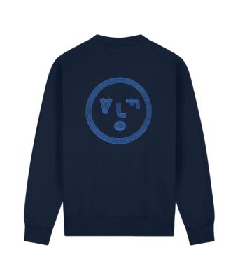 Olaf_Hussein_Olaf_lined_face_crewneck_Blauw_donker_1