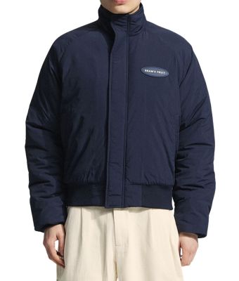 Brams_Fruit_Emblem_Patch_Padded_Jacket__Blauw_donker