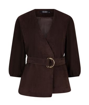 Ibana_Tully_suede_jacket_Bruin_donker