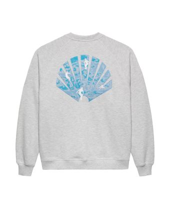 New_Amsterdam_Surf_Association_Sea_glow_crewneck_Grijs_m_lee