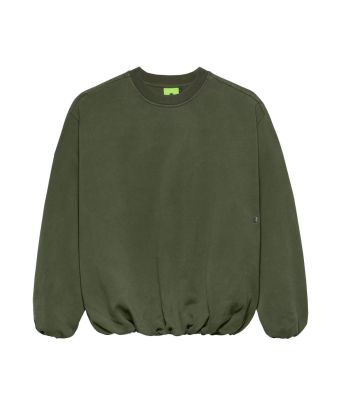 New_Amsterdam_Surf_Association_Inflatable_crewneck_Groen_olijf