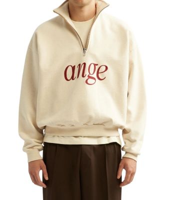 Ange_Projects_Zipped_Roll_neck_sweater_Zand