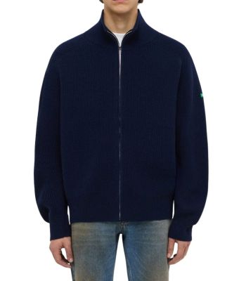 Flaneur_Badge_knit_cardigan_Blauw_donker_2