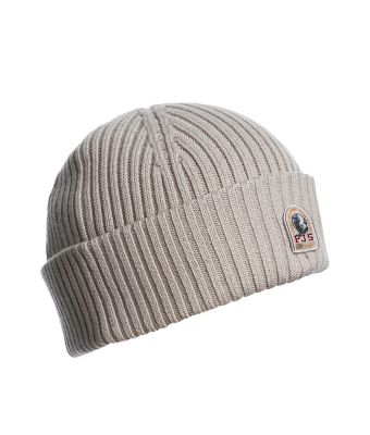 Parajumpers_Heren_Muts_PJS_logo___Rib_hat__Grijs_m_lee