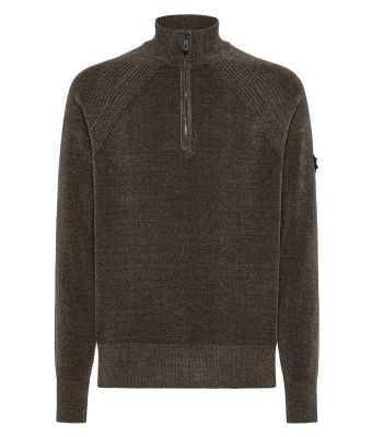 Peuterey_heren_Crivelli_chenille_half_zip_Bruin_donker_2
