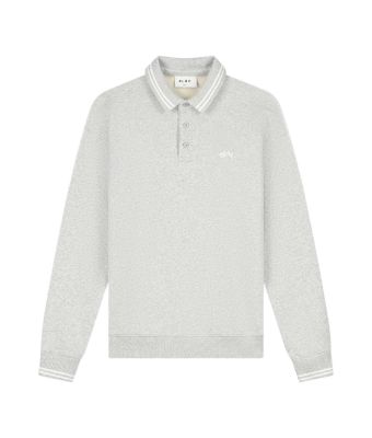 Olaf_Hussein_Polo_Tipping_Detail_Oversized_Grijs_m_lee