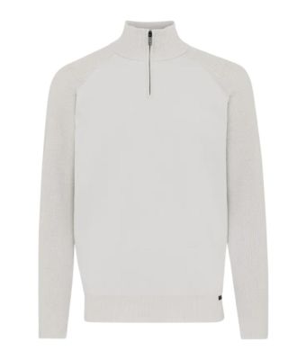 Genti_Zip_Turtle_Neck_Off_White