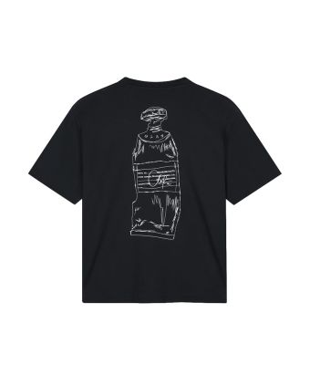 Olaf_Hussein_T_shirt_Paint_tube_oversized_wmn_Zwart_1