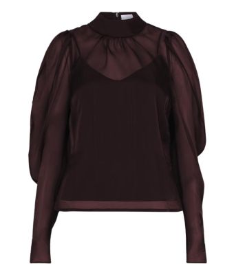 Dante_6_Dante6_ocean_puffy_sleeve_top__Rood_bordeaux