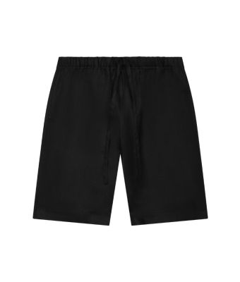 Valenza_Linen_Stretch_Sport_Shorts_Zwart