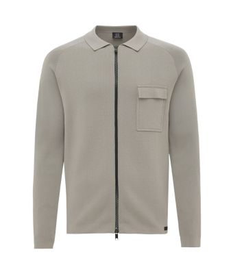Genti_Cardigan_zip_LS__Bruin_donker