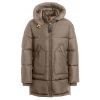 Parajumpers Meisjes Long bear base girl hooded down coat Taupe