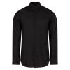 Xacus linnen washed shirt tailor fit  Black