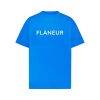 Flâneur Printed Logo T-Shirt Blauw