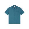 Olaf Hussein Cotton Linen Shirt  Blauw petrol