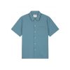 Olaf Hussein Seersucker shirt SS Blauw grijs