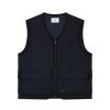Olaf Hussein Utility vest Blauw donker