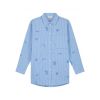 Olaf Hussein ØLÅF Women Striped Embro Shirt Blauw
