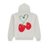 Arbor Antwerp Red Cherries Knitted Hoodie  Grijs mêlee