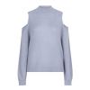 Dante 6 Aviel open shoulder sweater Blauw ijs