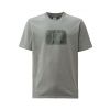 C. P. Company 30/1 Jersey logo label T-shirt Blauw grijs