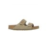 Birkenstock Arizona Soft Footbed Suede Sandaal (Narrow) Khaki