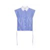 Dante 6 Roseny embellished stripe shirt Blauw