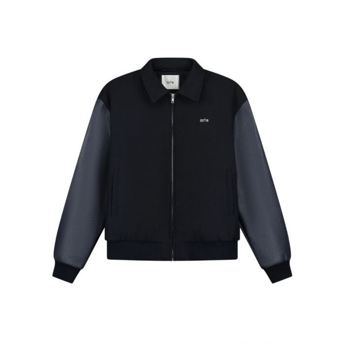 Arte Antwerp Embroidered Flower Varsity Jacket Blauw donker Arte Antwerp Embroidered Flower Varsity Jacket Blauw donker