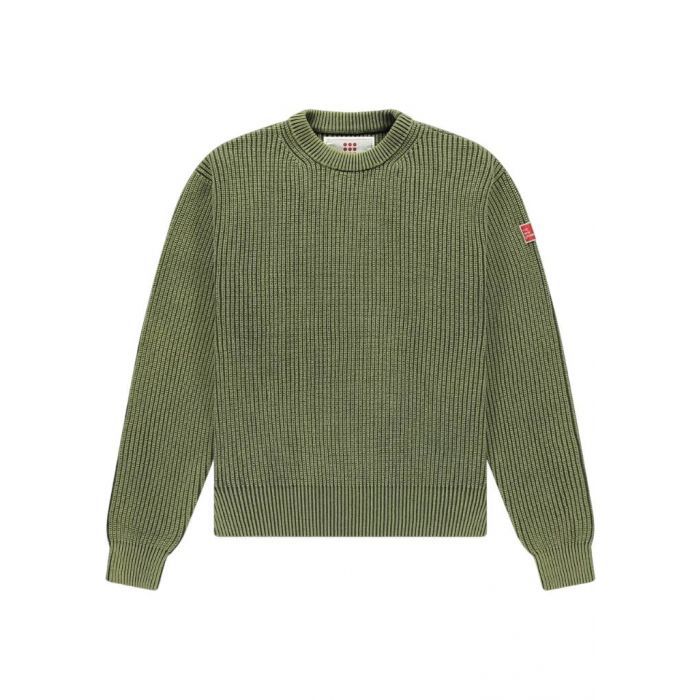 The New Originals Fisherman Rib Knit Sweater Groen Donker Llaud